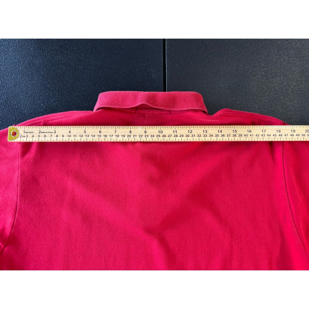Polo Ralph Lauren Mens Large Red Short Sleeve Cotton Pique Pony Logo Polo Shirt - Picture 5 of 7